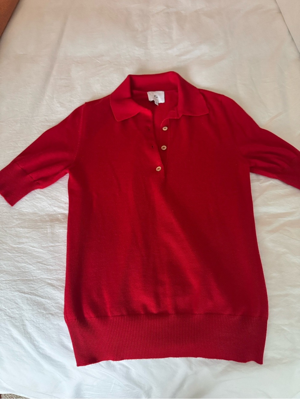 G Label (Goop/GWYN) red sweater polo small